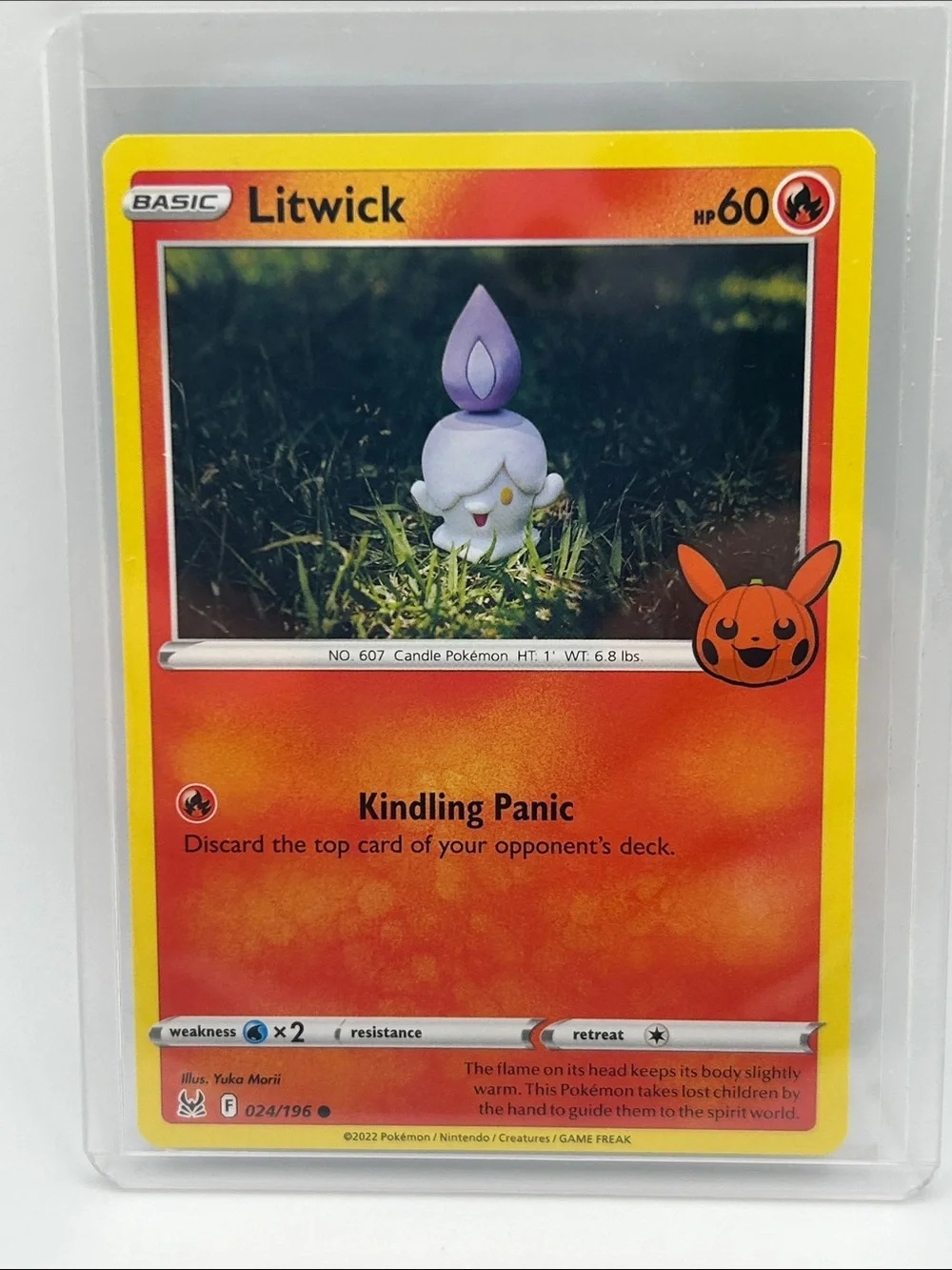Litwick Pokémon Card - Trick or Trade 🎃024/196